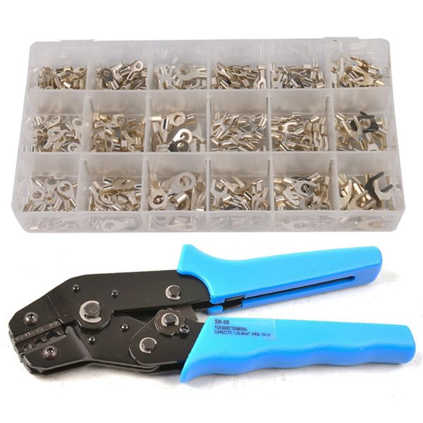 

330pcs non-insulated terminals assortment set crimping tool crimper plier kit kit