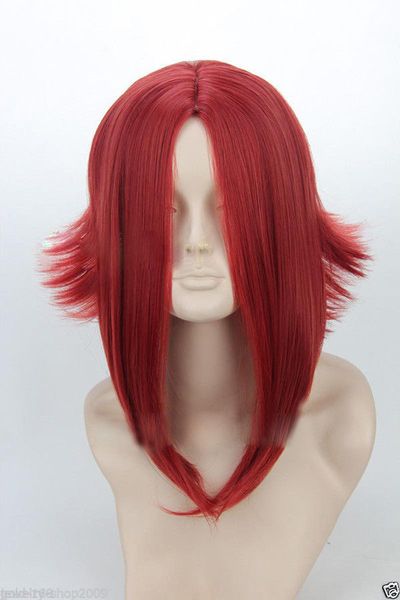 Cosplay código Geass / Kouzuki Kallen vermelho escuro reflexo ação metade peruca / perucas