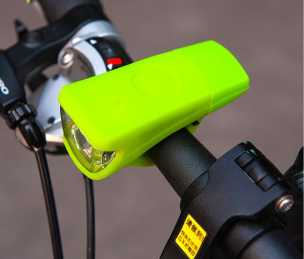 

usb rechargeable bicycle front light silica gel led waterproof mtb bike light night riding cycling safe light lamps