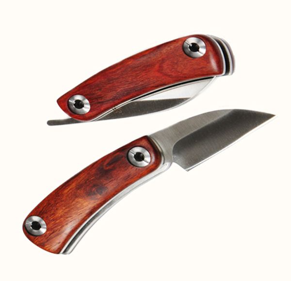 

Top Quality Small Razor Folding Knife D2 59HRC Blade Rosewood Handle Survival Camping Tactical Knife Outdoro Gear F924L