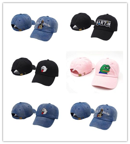 

Новый черный деним проблемных Boo Mario Ghost Папа шляпа Vetements Cap хип-хоп бейсболка шляпы для мужчин и женщин Snapback Casquette