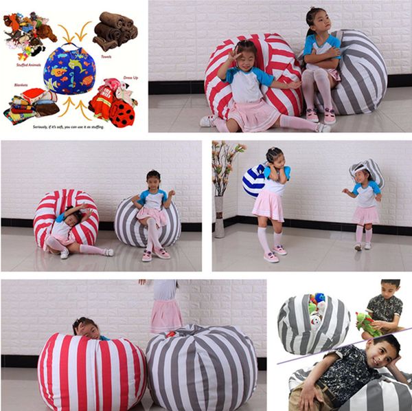 

kids storage bean bags 18inch plush toys beanbag chair bedroom stuffed animal room mats portable clothes storage bag ib562