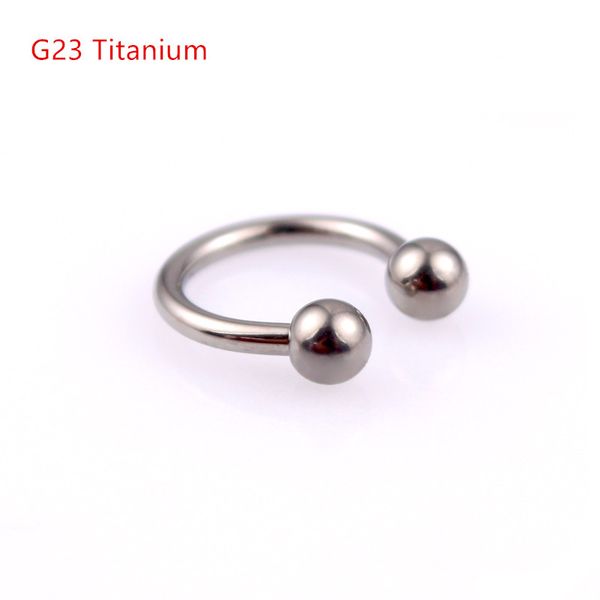 

titanium g23 grade 23 horseshoe 16g body piercing jewelry lip ring nose stud earrings belly bar fashion jewelry curverd, Silver