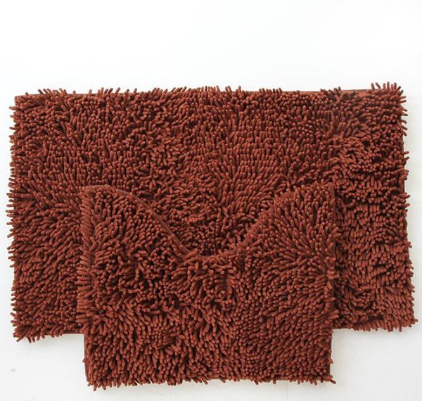 

wholesale- 2pcs /set chenille bathroom toilet mat anti-slip bath mat ing