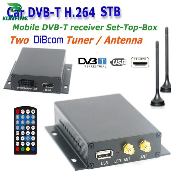 

12~24V автомобиль DVB-T TV Box разнообразие 2 антенны MPEG2 MPEG4 H. 264 STB автоматическая функция