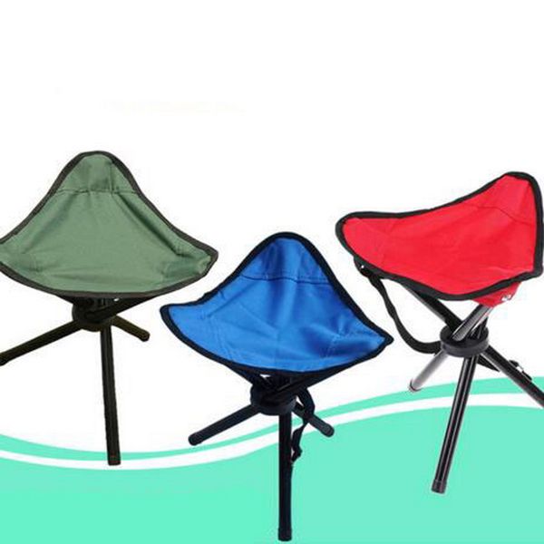 

wholesale- 1pc outdoor camping bbq tripod folding stool chair foldable fishing chair fishing mate chair ultralight chairs