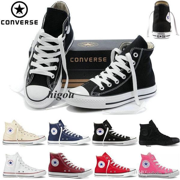 

2019 new converse chuck tay lor all star shoes for men women high mens casual canvas brand converses sneakers classic shoes, Black