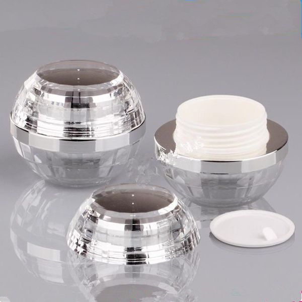 

5 10 15 30 50g spherical shape skin care cream container jar, acrylic containers for cosmetics, acrylic jar pot tin f20171584