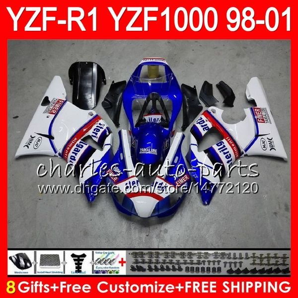 

8gift 23color body for yamaha yzf 1000 r 1 yzfr1 98 99 00 01 61hm15 blue black yzf1000 yzf r1 yzf r1000 yzf r1 1998 1999 2000 2001 fairing