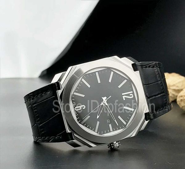 

Men fa hion automatic mechanical elf winding watch gold ilver dial cla ic de ign man leather trap ca ual clock 6164