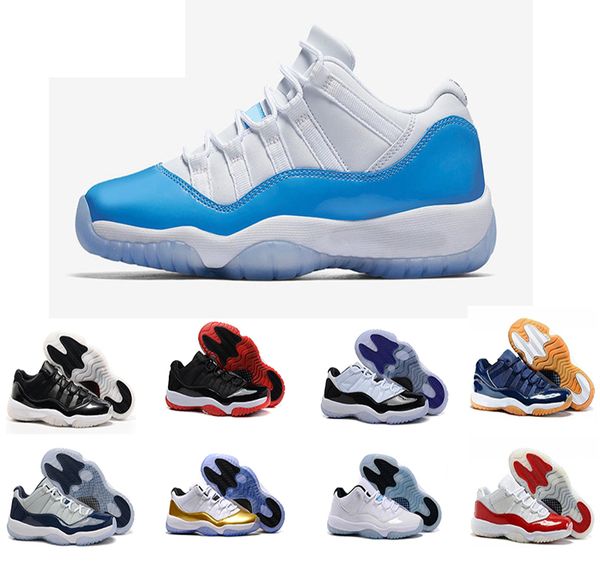 

11 men basketball shoes low unc university blue navy gum blue metallic gold varsity red 11s concord legend gamma blue 72-10 sneakers