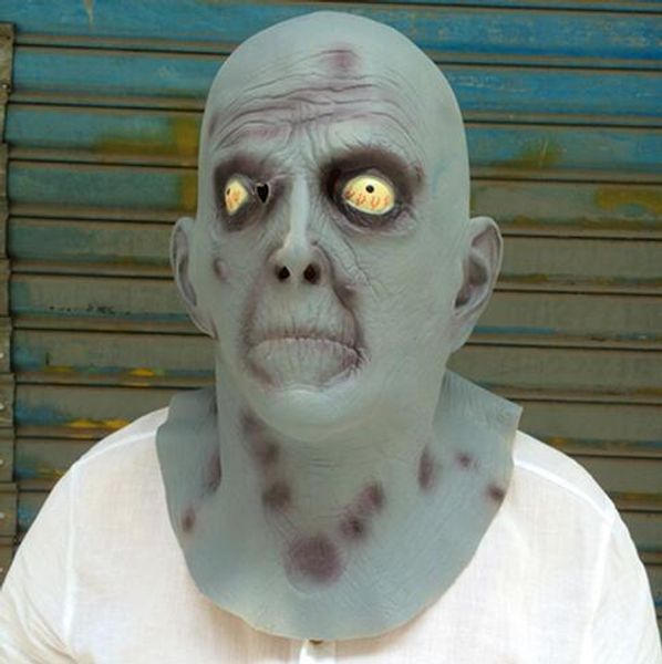 

grade old man mask ufo alien head latex mask cosplay creepy saucer man full face halloween party cosplay mask horror ghost costume