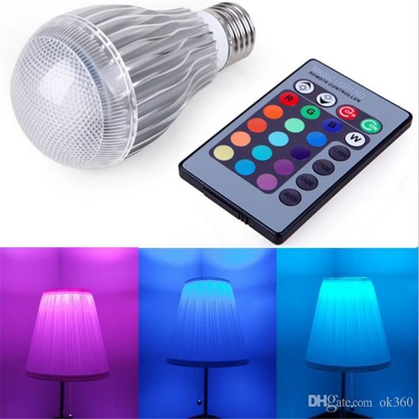 

новое прибытие led rgb лампа e27 9w 15w ac 85-265v rgb led лампы с дистанционным управлением многоцветностью led rgb лампы