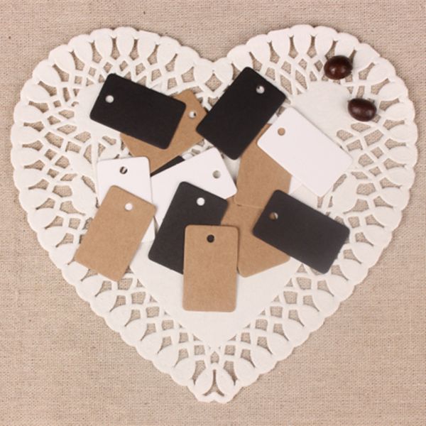 

wholesale- 2*3.3cm rectangular shape kraft paper tag jewelry gift paper price tags boutique clothes paper event party hang tags 500pcs/ lot