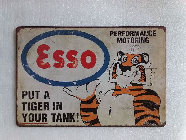 

esso put a tiger in you tank vintage home bar pub l restaurant coffee shop home decorative metal retro tin sign