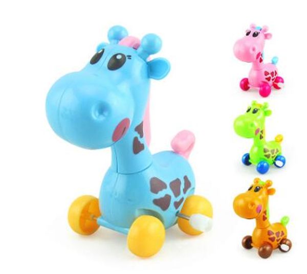 

cute cartoon wind spring giraffe plastic toy kids children animal fancy toys creative gift lh 001