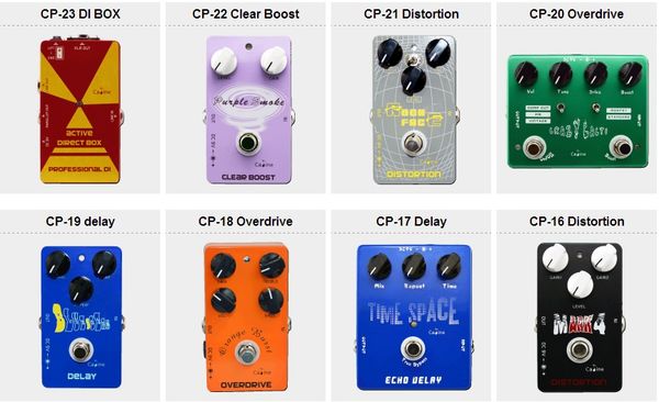

caline series cp-16 cp-17 cp-18 cp-19. overload distortion analog delay reverberation compression recording.high performance guitar effects