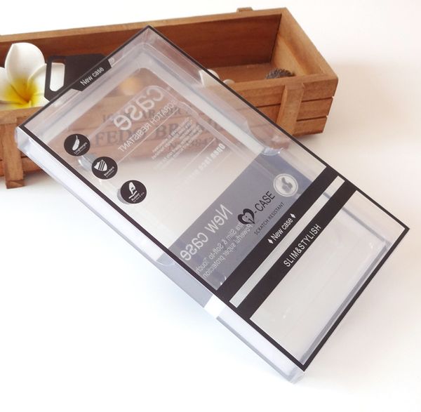 100 Stück universelle individuelle Handyhüllen-Verpackungsbox für iPhone X 8 Plus, Einzelhandels-Kunststoffverpackung für Samsung Note 5 mit Blisterhalter