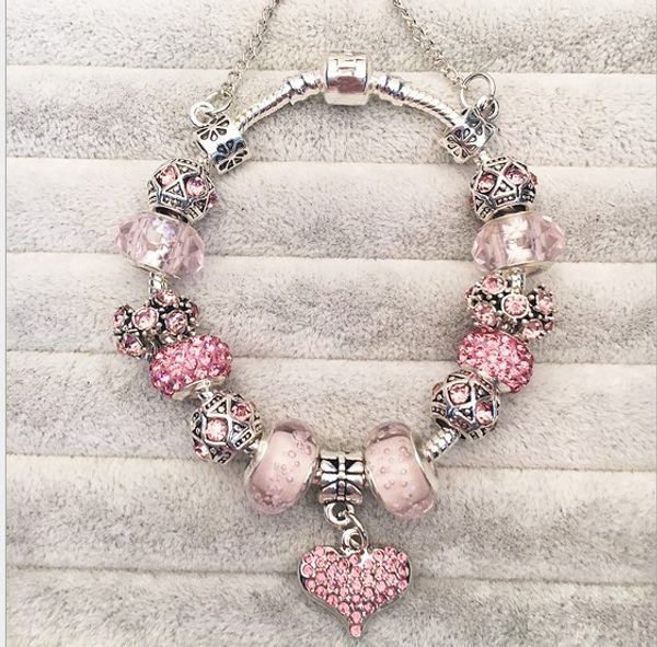 

Стерлингового Серебра 925 Шарик Шарма fit Европейский Пандора Браслеты Браслет для