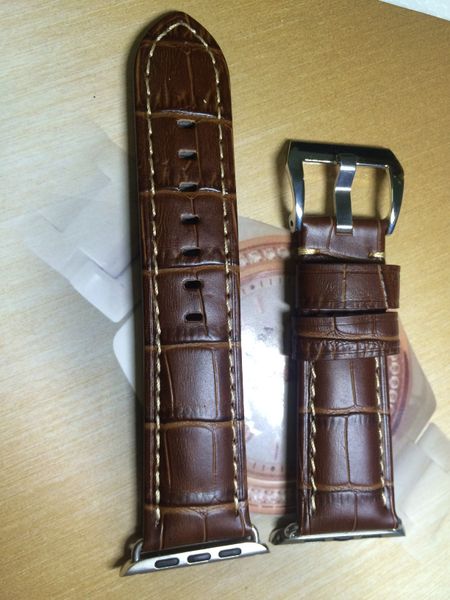 Handmade Itália Assolutamento Vintage Vintage Genuine Leather Watch Strap para 42mm Iwatch Apple Watch Band