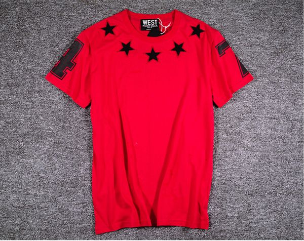 

new 2018 embroidery flower collar pentagram digital sleeve for men lovers loose cotton short sleeve t-shirt summer, White;black
