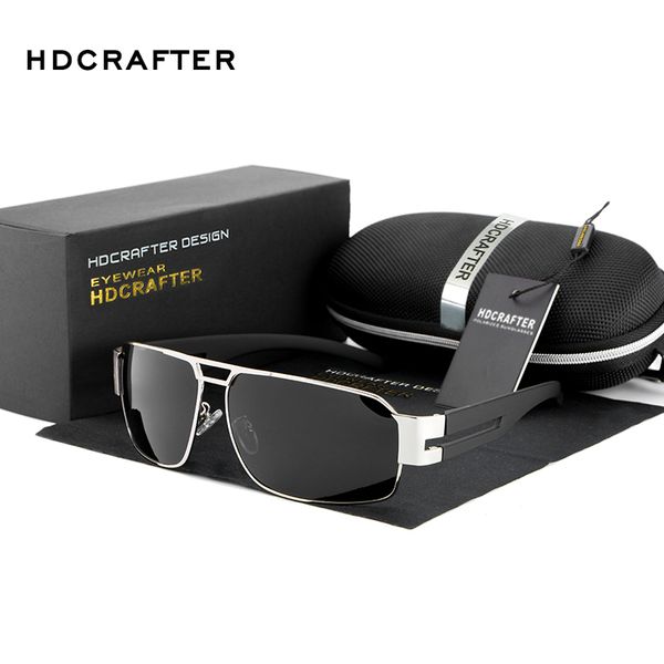 

wholesale- hdcrafter 2016 mens sun glasses fashion polarizing glasses driving sunglasses men brand ultraviolet prevention sunglasses, White;black