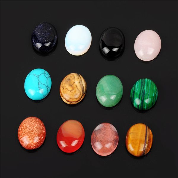 Assorted 10 pcs 15x20mm Chakra Beads Gota de Água Druzy Turquesa Opala CAB Cabochão Reiki Pedra Cor Aleatória Atacado para Anéis Femininos Que Fazem