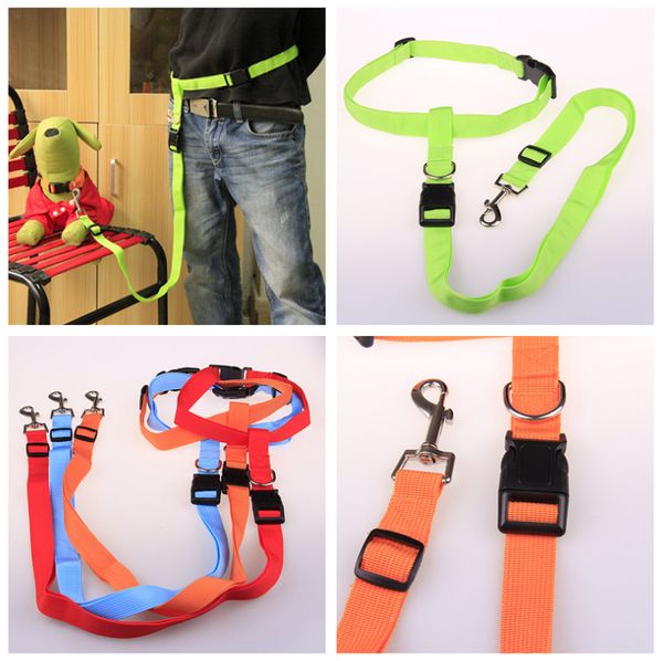 

pet supplies fitness sport running nylon waist belt and dog leashes suite 2.5cm width adjustable dog leash 8 colors wholesale ing