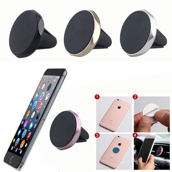 

universal mini magnetic car air vent holder mount stand cradle rhombic for cell phone iphone s8 gps