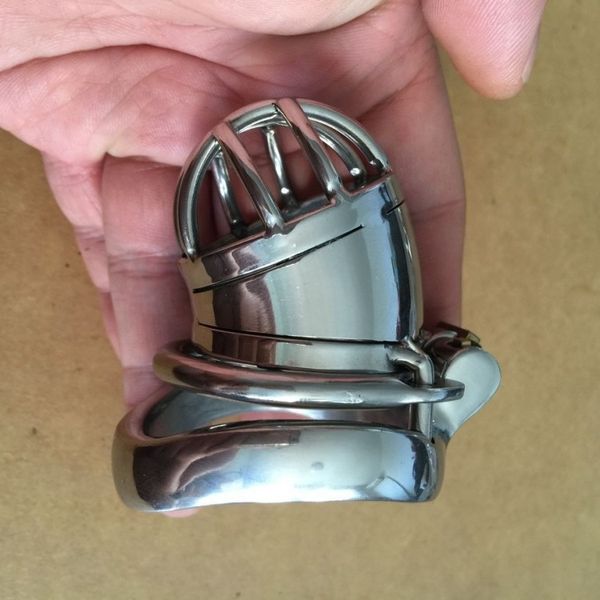 

devices 65mm stainless 2.56" lock male qafo cage ring version steel sexuelstoys chastity menjouets design cage cock short for anti-off