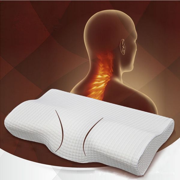 

wholesale- orthopedic latex magnetic 50*30cm white color neck pillow slow rebound memory foam pillow cervical health care pain release