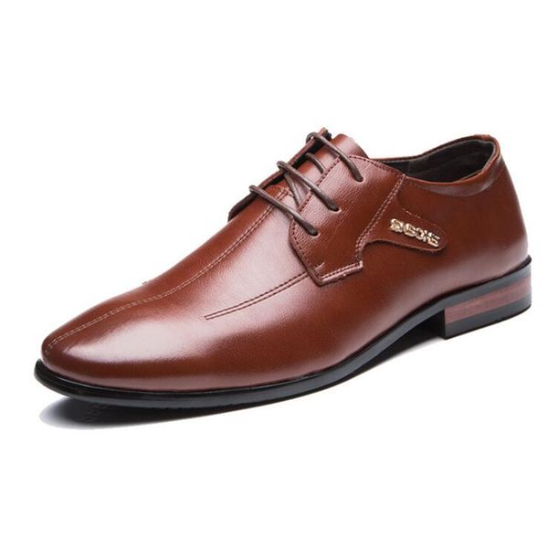 

fashion new genuine leather men dress shoes, business brand leather men shoes, casual design mens flats, men oxfords, Black