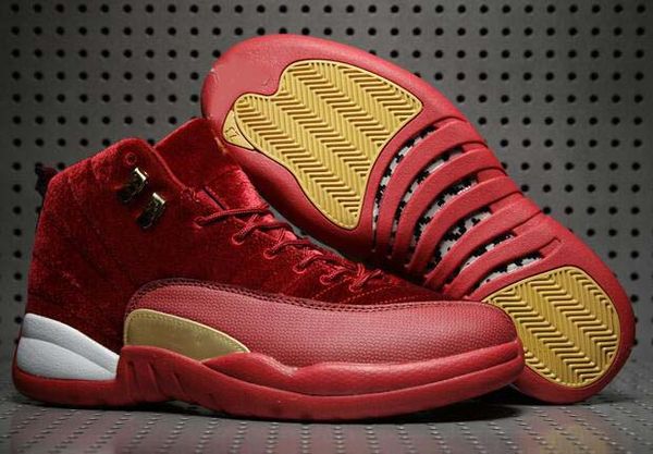 

Высокое качество 12 pleuche шерсть мужская баскетбольная обувь 12s шерсть серый черный