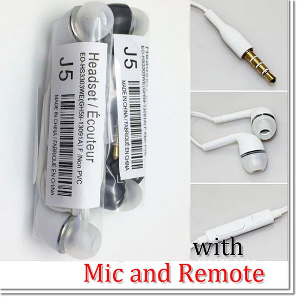 Per auricolari S5 S4 S4 da 3,5 mm auricolari auricolari con controllo del volume del microMote in cuffia stereo auricolare