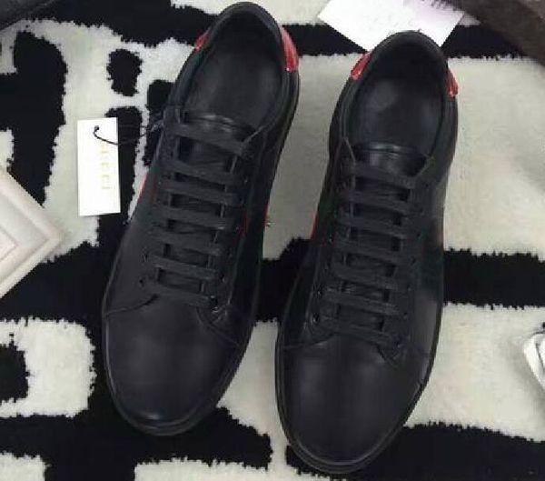 

2017 New Designer Fashion Black And White ColorFor Lover Low Top Men Women G Casual Leather Shoes