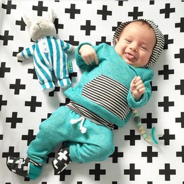 

Новое прибытие дети костюмы 2016 мальчиков девочки с длинным рукавом толстовки + бр