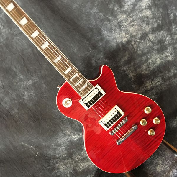 

wholesale price lp electric guitar,1959 r9 antique red color les chrome hardware guitar with hardcase