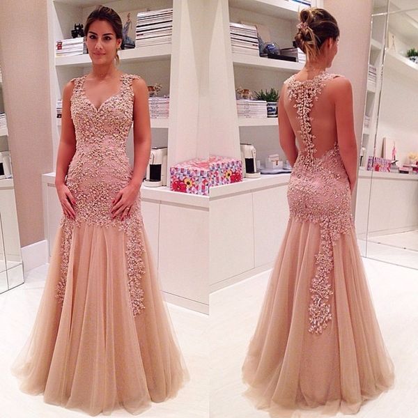 

2017 long prom dresses spaghetti straps mermaid backless lace long formal special occasion fitted evening party gowns, Black;red
