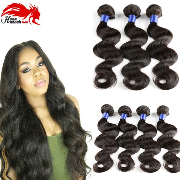 

100% brazilian virgin human hair bundles 8a unprocessed body wave remy human hair 3 bundles wavy hair extensions for women nat, Black