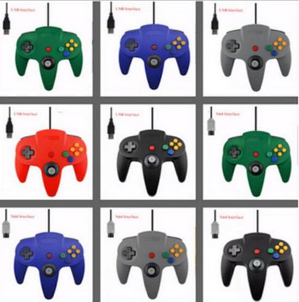 

new 5 color long handle controller pad joystick game system for nintendo 64 n64 without retail packaging dhl