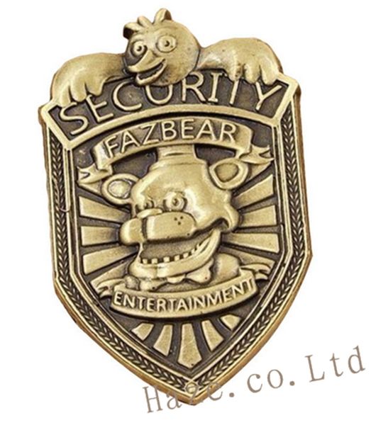 

wholesale-fnaf five nights at freddy's security badge pin silver gifts 2