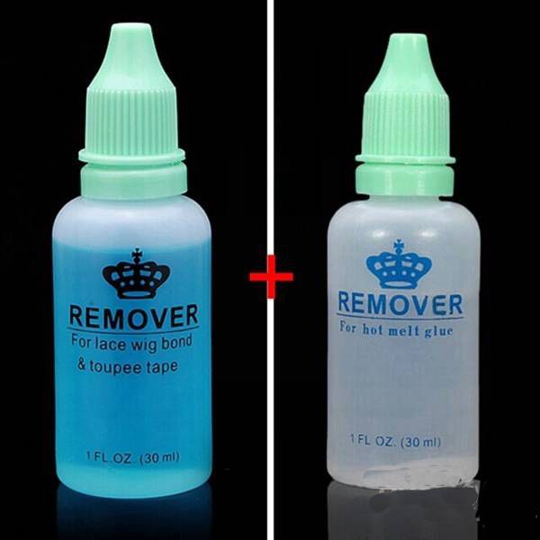 

2bottle клей для удаления для кожи ленты волос 1 30 мл remover для горячего расплава клея, Black;brown