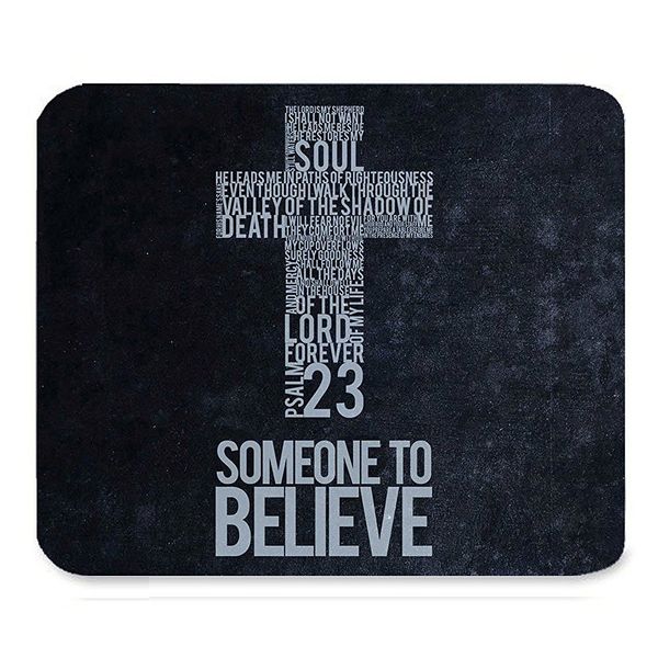 

inspirational christian bible verse faith scripture quotes beautiful gift art pattern design unique custom rectangle mouse pad