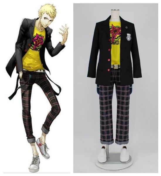 

persona 5 ryuji sakamoto outfit cosplay costumes, Black