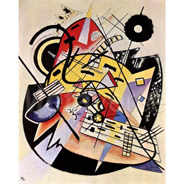 Excelente qualidade pinturas a óleo feitas à mão Wassily Kandinsky Arte moderna abstrato decoração de parede decoração de parede romântica ponto branco