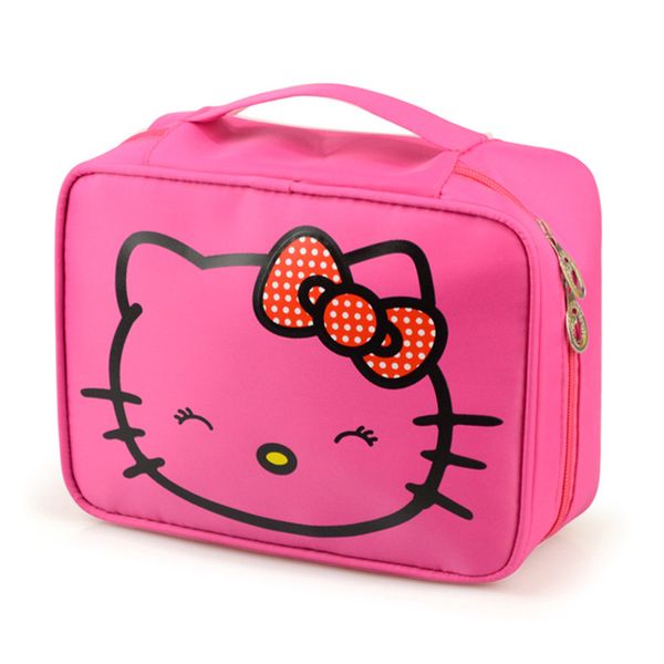

wholesale- girl's hello kitty cosmetic bag cute travel makeup organizer case beautician beauty suitcase accessories supplies products