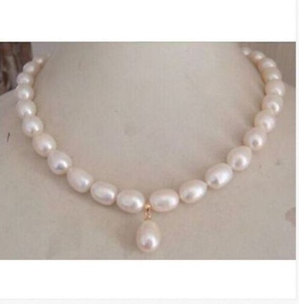 

elegant 11-12mm south sea white baroque pearl necklace18inch14k, Silver