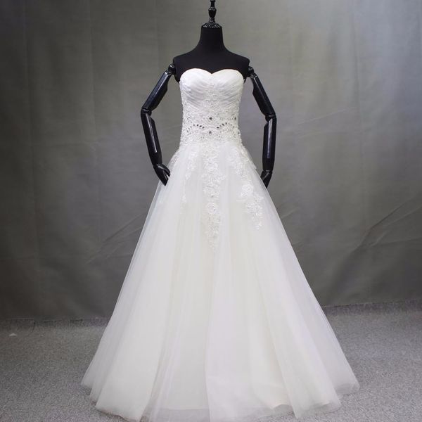 

sweetheart sleeveless backless wedding dresses pleat crystal beaded lace wedding dress slim crystal sequin beaded lace up wedding gowns, White