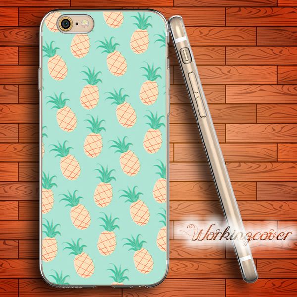 

fundas cartoon pineapple soft clear tpu case for iphone 6 6s 7 plus 5s se 5 5c 4s 4 case silicone cover