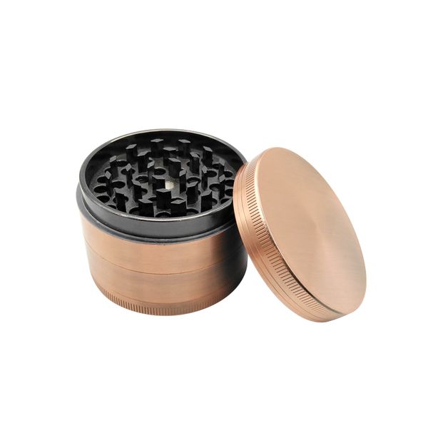 1PCS 4 Strati di Metallo Colore Marrone Chiaro In Lega di Zinco Rilevatori di Fumo Cina Sigarette Accessori Narghilè Tubo Herb Grinder Crusher